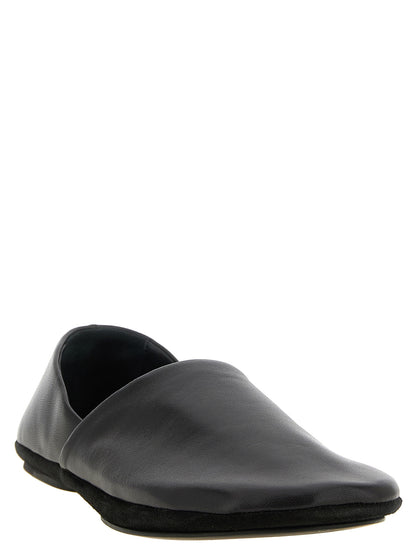 Black Lamb Leather Slip-On Loafers