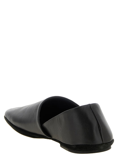 Black Lamb Leather Slip-On Loafers