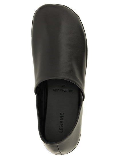 Black Lamb Leather Slip-On Loafers