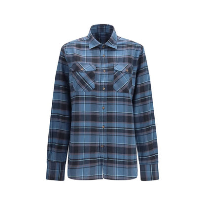 Blue Cotton Pattern Shirt