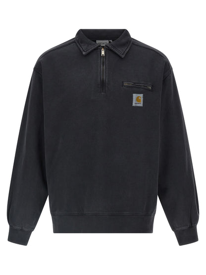 Black Cotton Sweatshirt