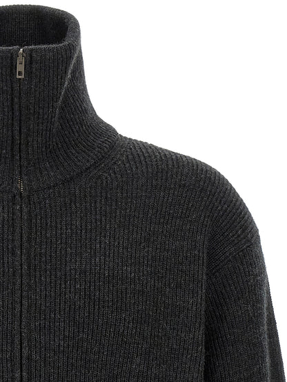 Gray Wool Cardigan