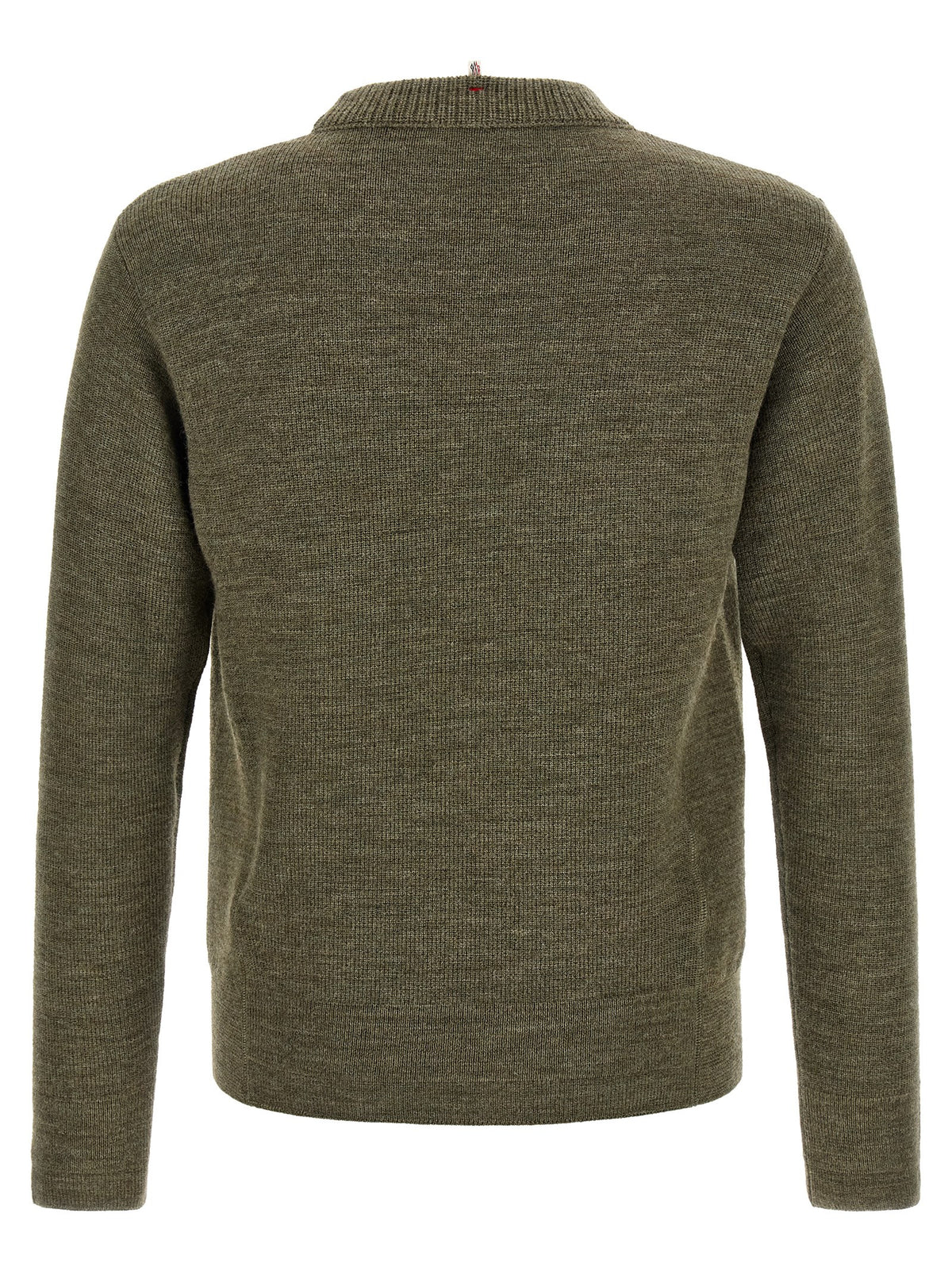Bicolor Virgin Wool Cardigan