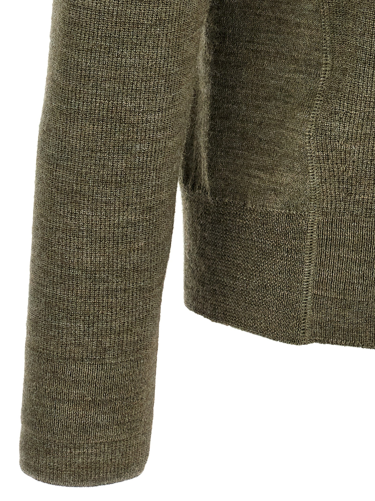 Bicolor Virgin Wool Cardigan