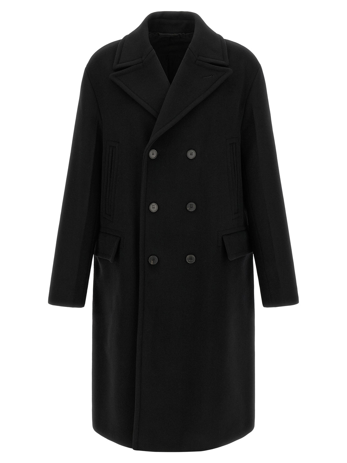Black Virgin Wool Coat