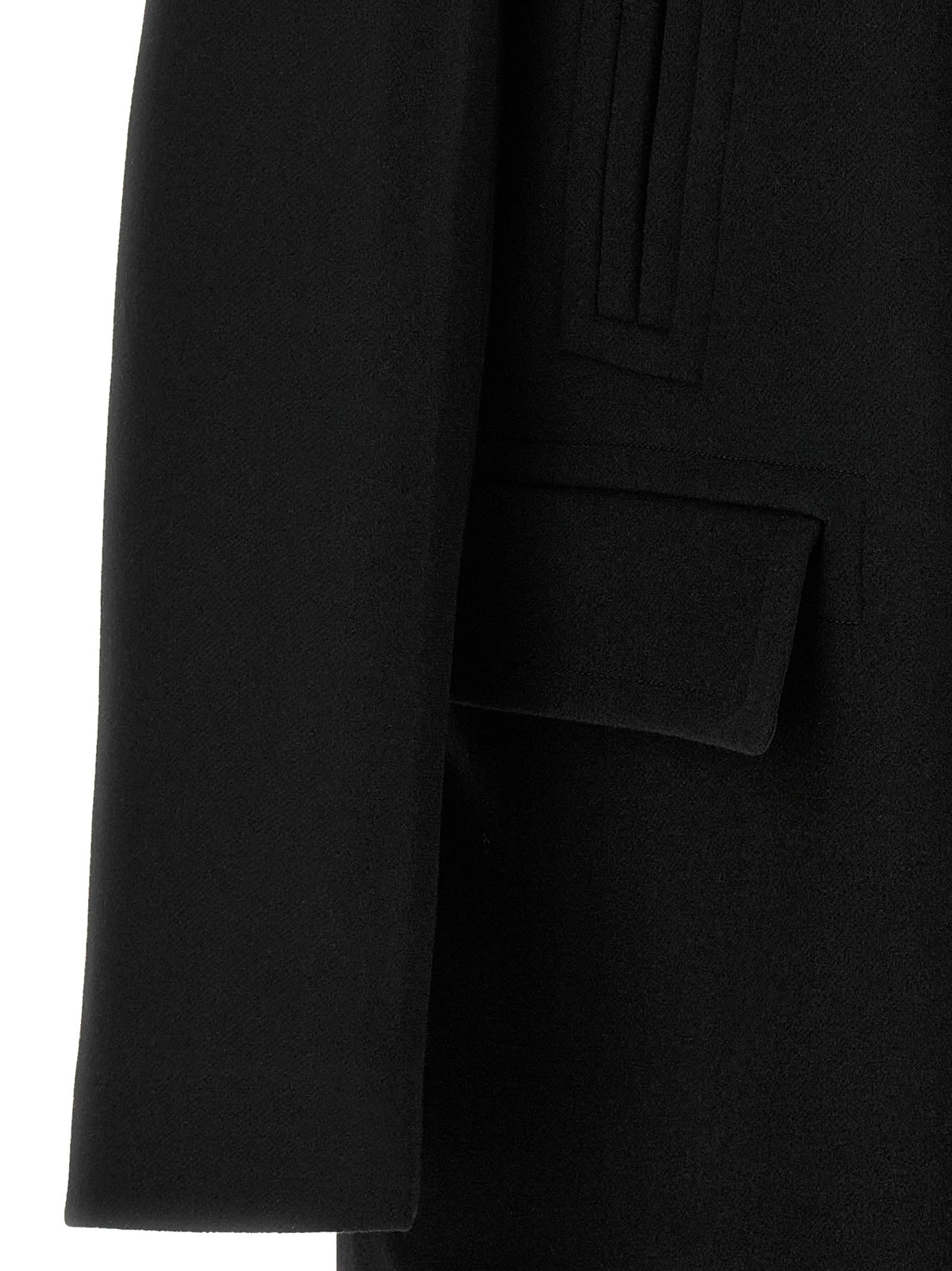 Black Virgin Wool Coat
