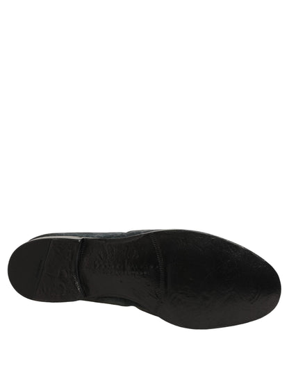 Blue Suede Slip On Men Slippers Loafers Shoes