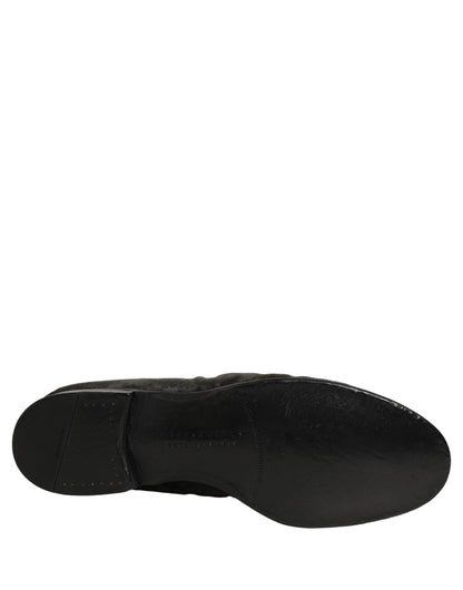 Black Suede Slip On Men Slippers Loafers Shoes