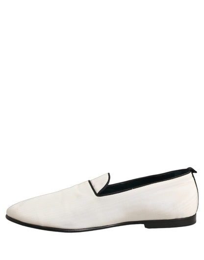 White Velvet Slip On Men Flats Loafers Shoes
