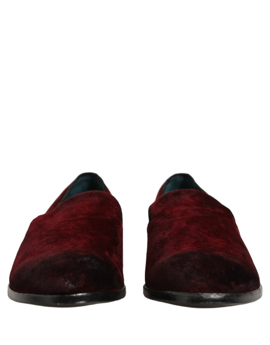 Maroon Suede Slip On Slippers Loafers Shoes