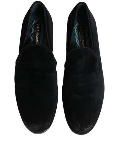 Black Suede Slip On Slippers Loafers Shoes