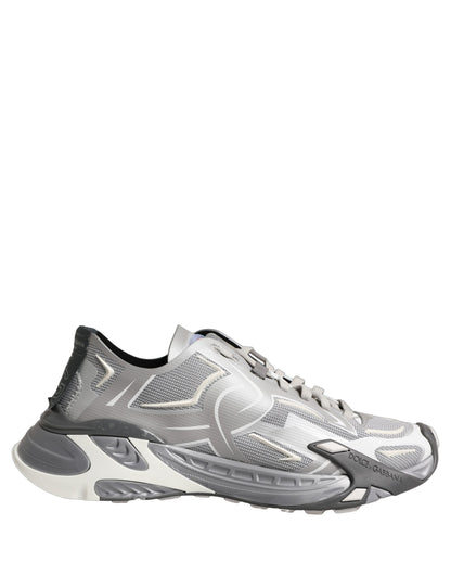 Gray Panelled Low Top Men Sneakers Shoes