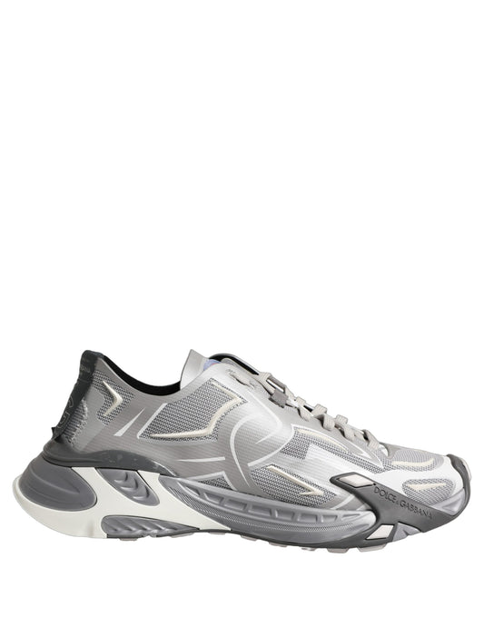 Gray Panelled Low Top Men Sneakers Shoes