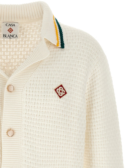 White Cotton Cardigan