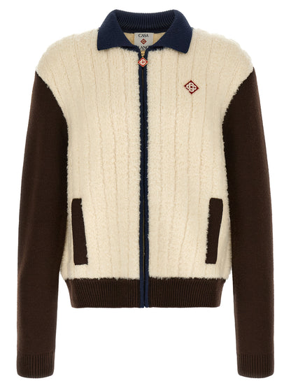 Multicolor Wool Full-Length Jacket
