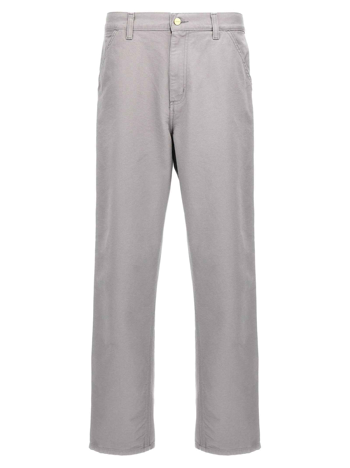 Gray Organic Cotton Casual Pants