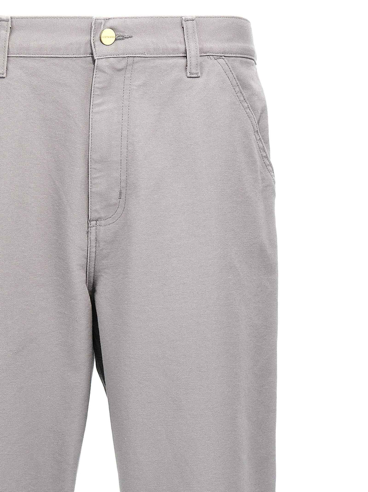 Gray Organic Cotton Casual Pants