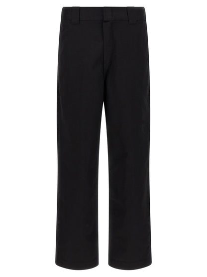 Black Polyester Casual Pants