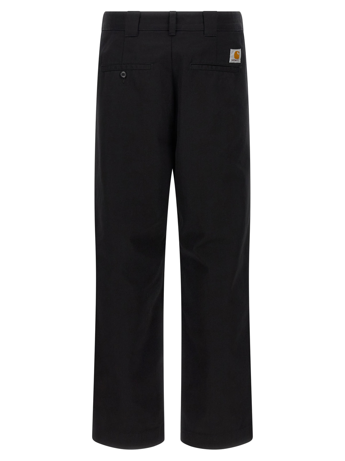 Black Polyester Casual Pants