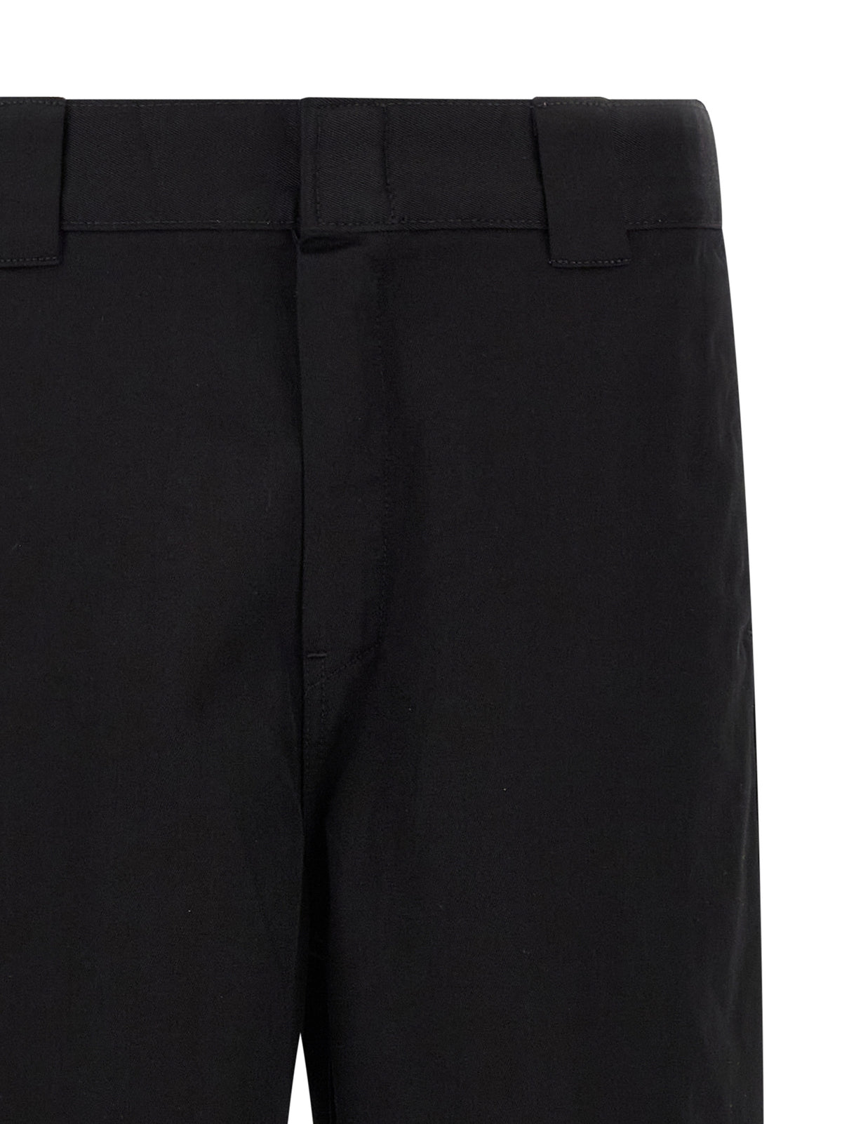 Black Polyester Casual Pants