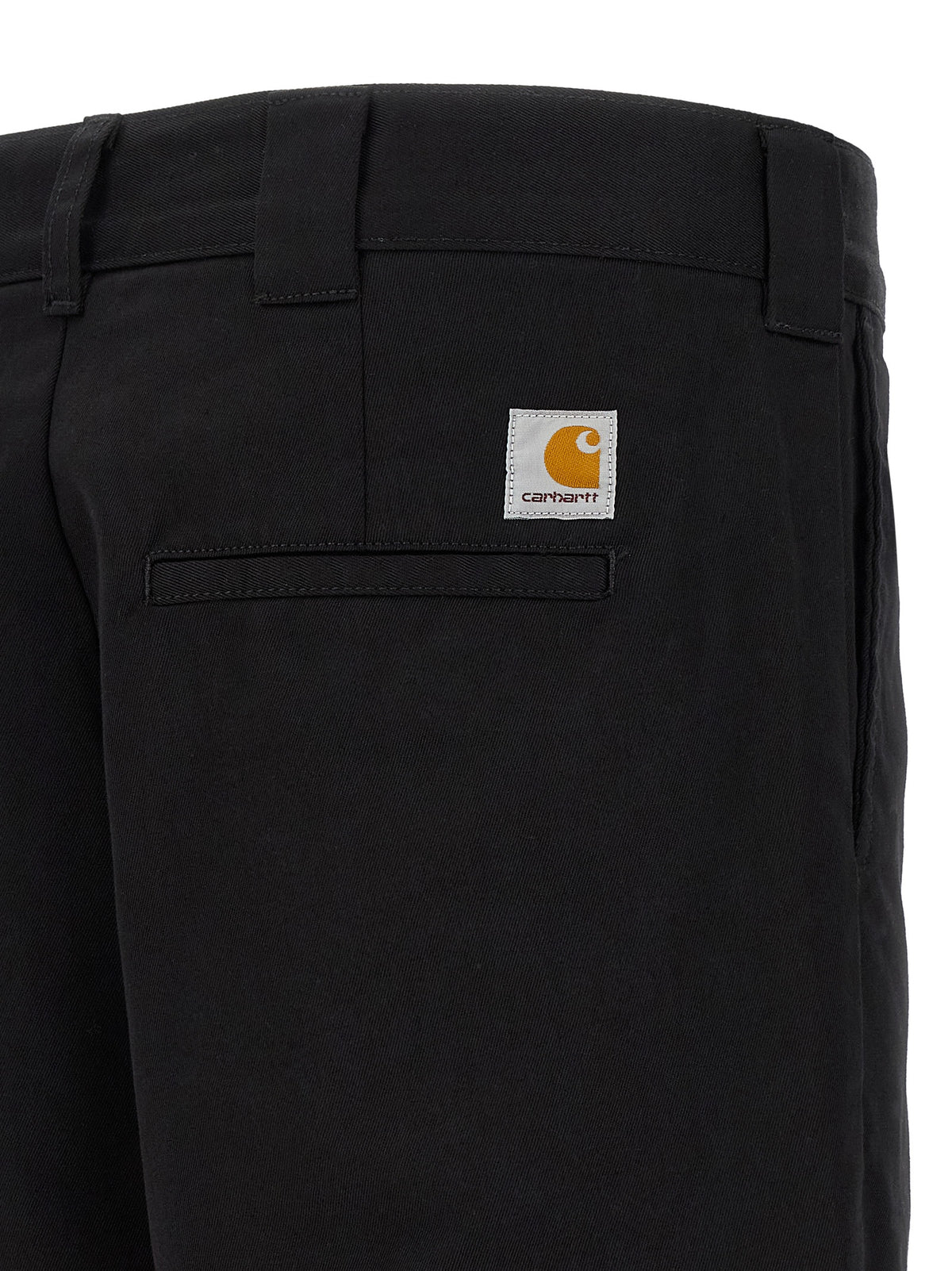 Black Polyester Casual Pants