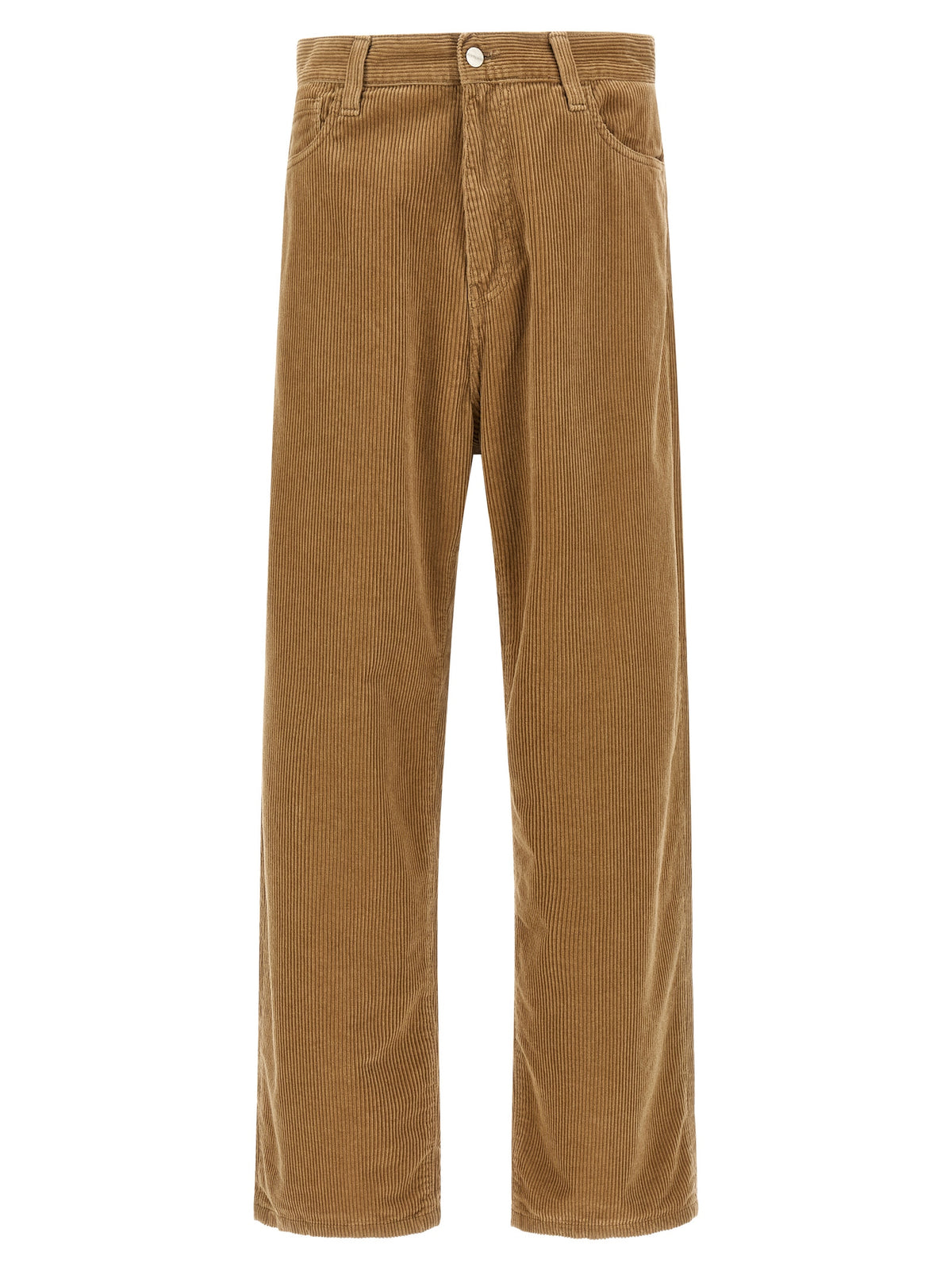 Beige Cotton Casual Pants
