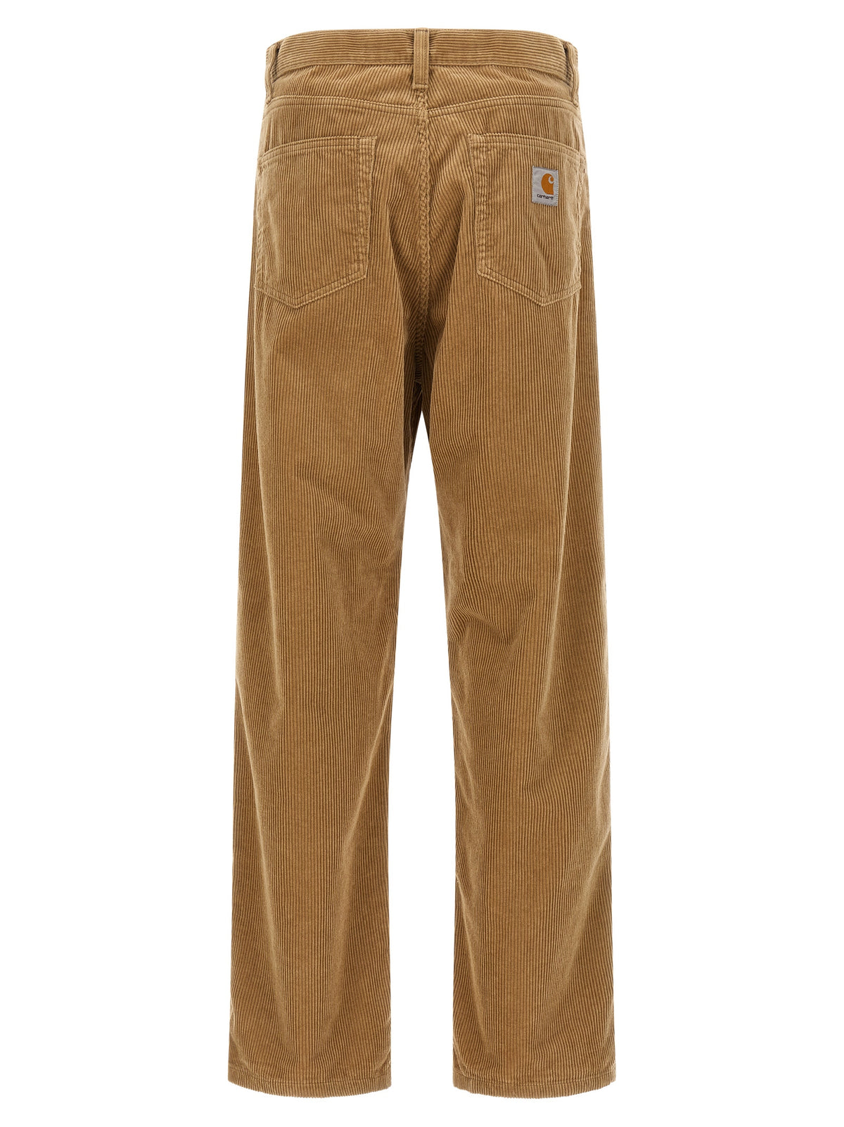 Beige Cotton Casual Pants