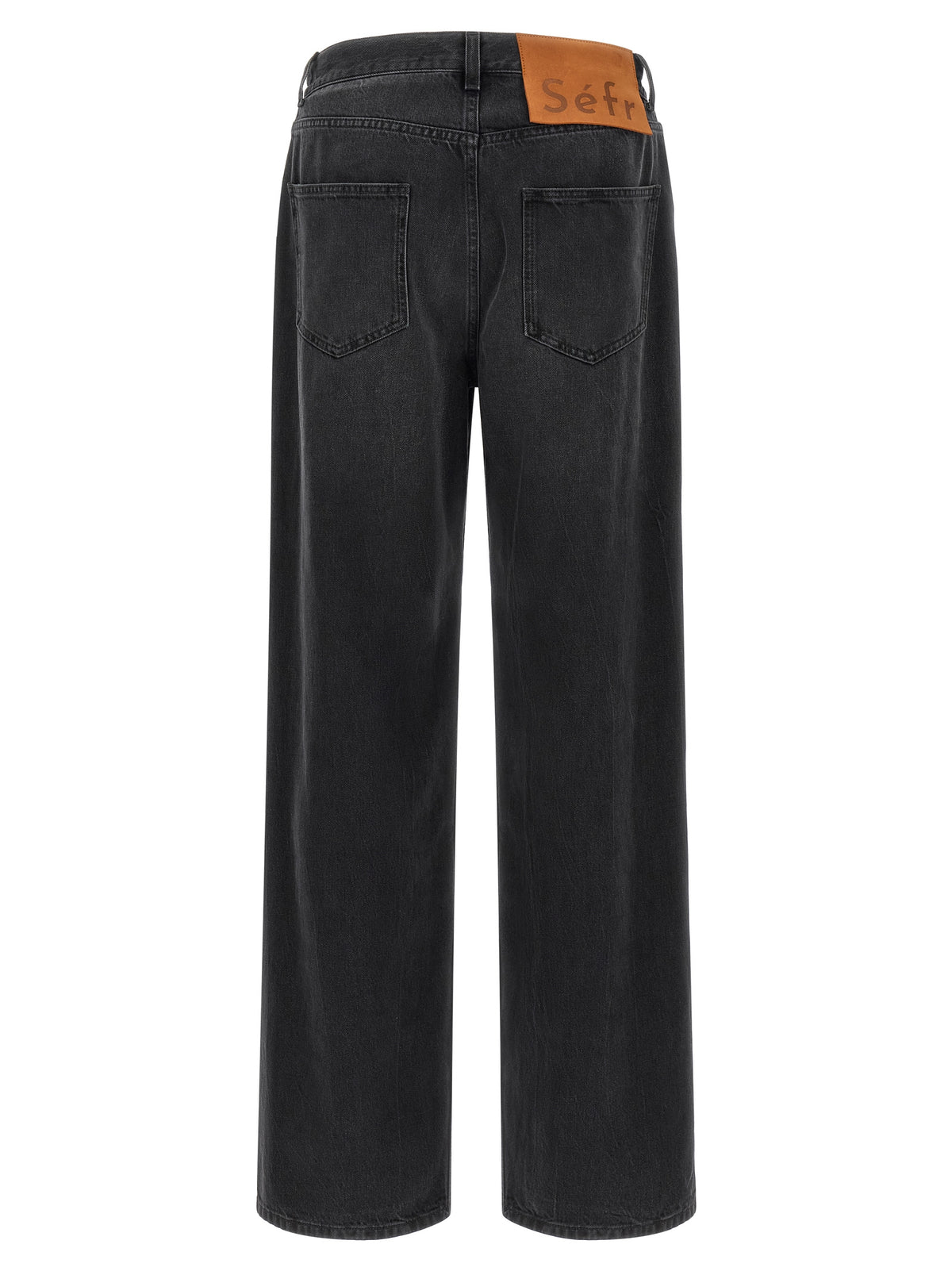 Black Cotton Relaxed Fit Jeans