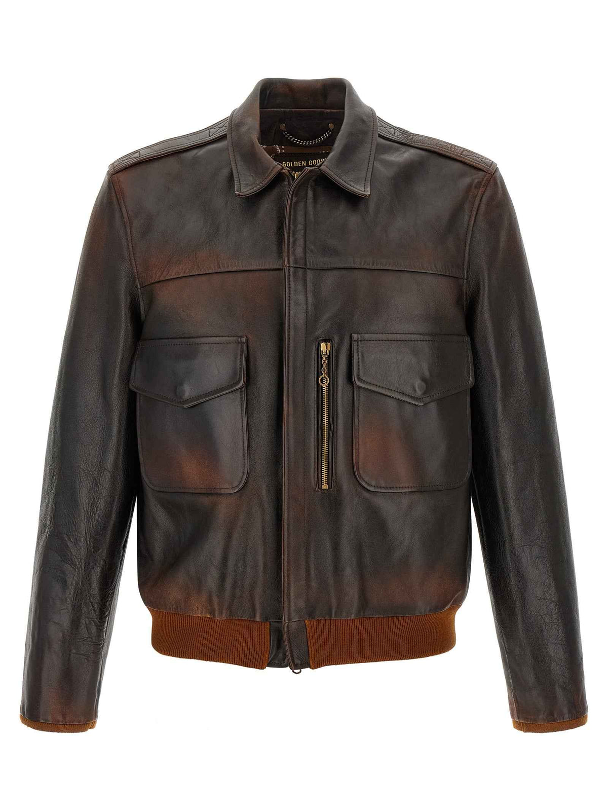 Brown Cowhide Leather Jacket