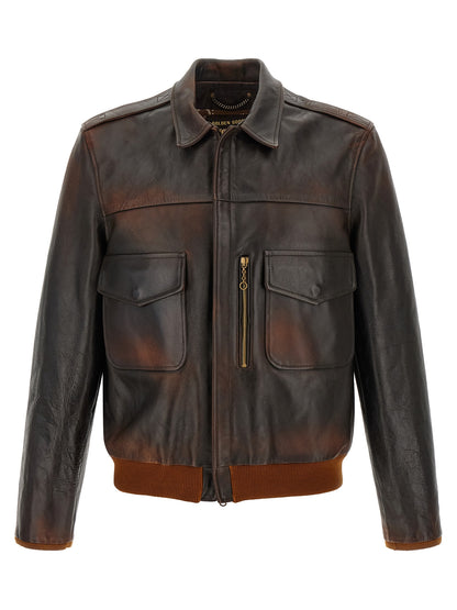 Brown Cowhide Leather Jacket