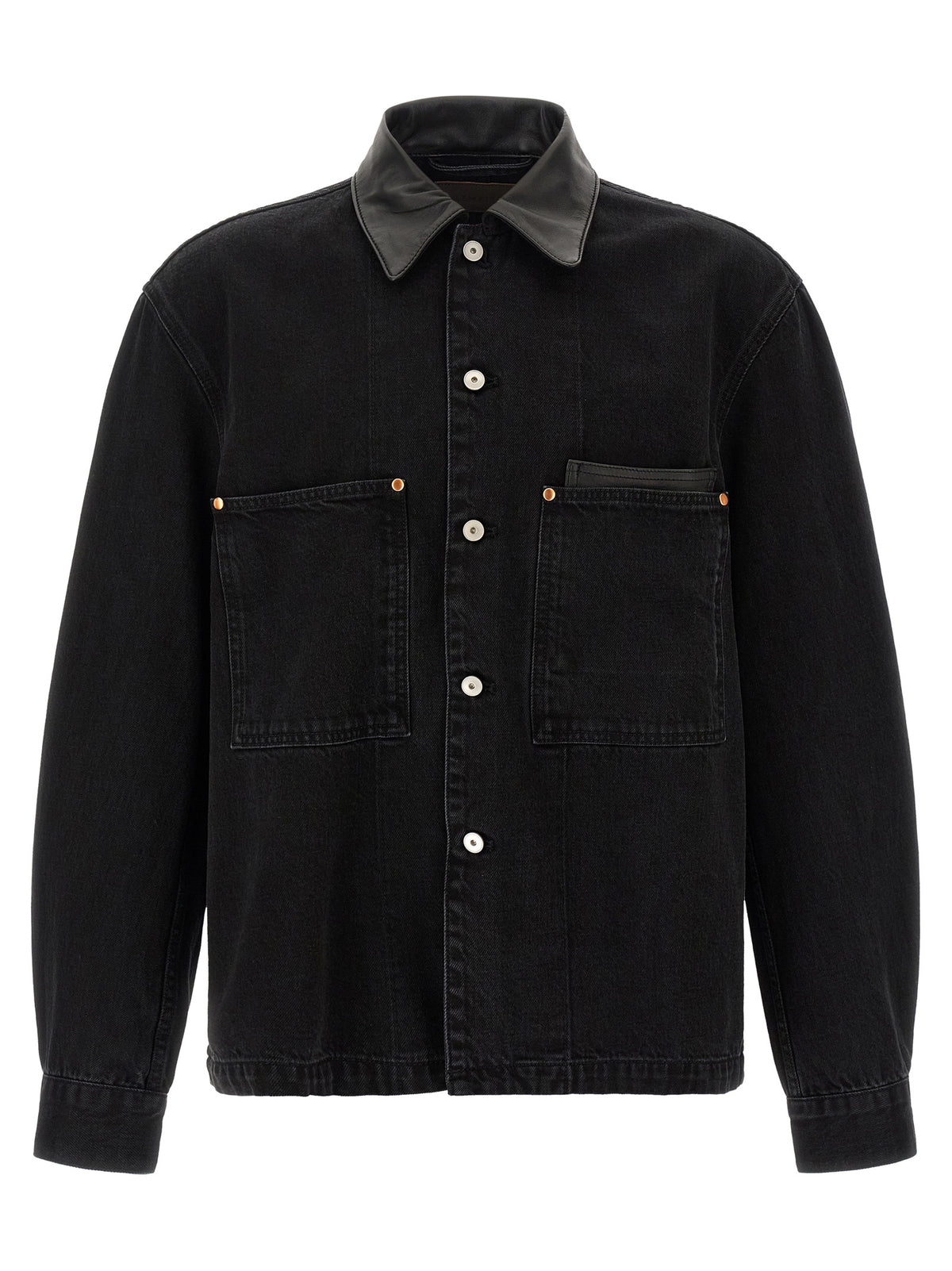 Black Cotton Denim Jacket