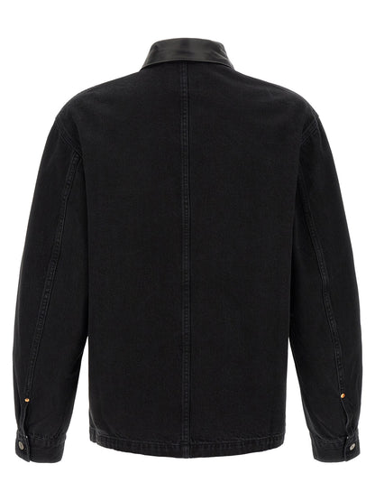 Black Cotton Denim Jacket