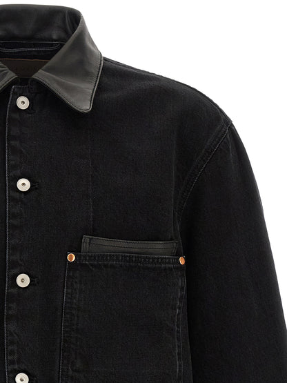 Black Cotton Denim Jacket
