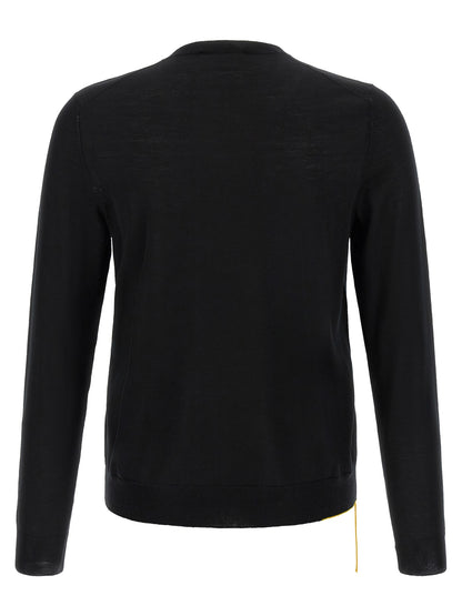 Black Virgin Wool Cardigan