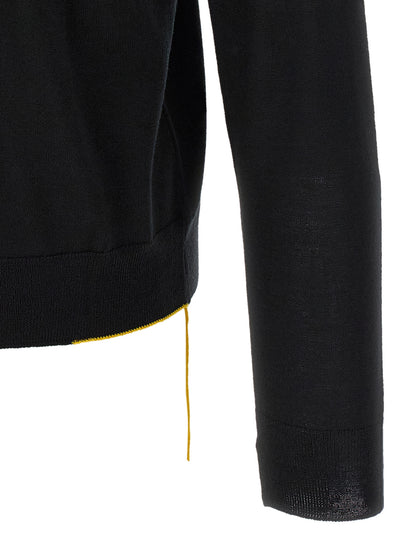 Black Virgin Wool Cardigan