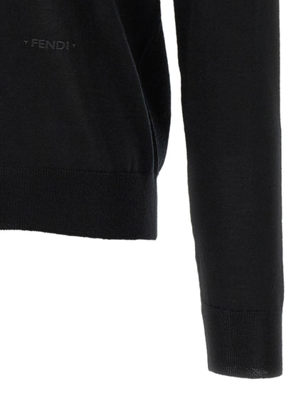Black Virgin Wool Cardigan