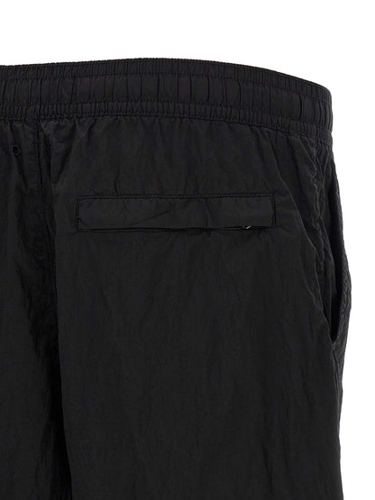 Black Polyamide Cargo Shorts