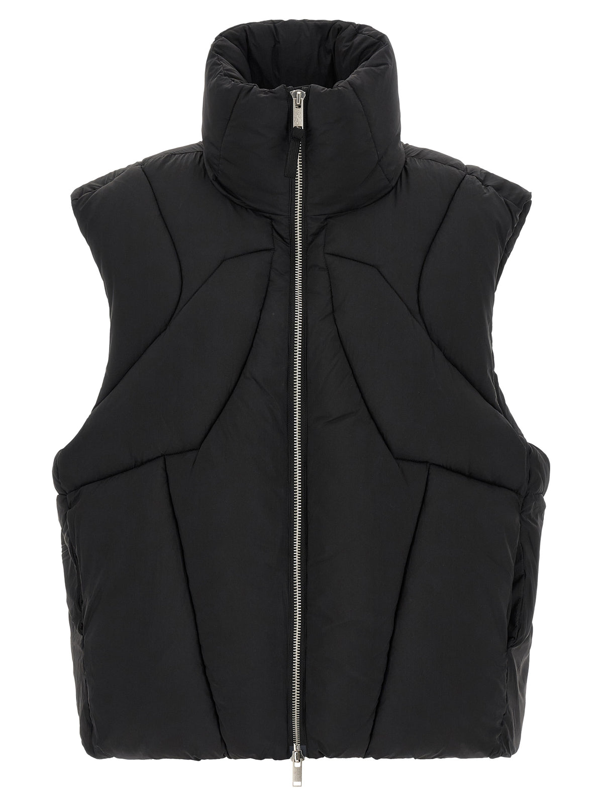 Black Nylon Sleeveless Jacket