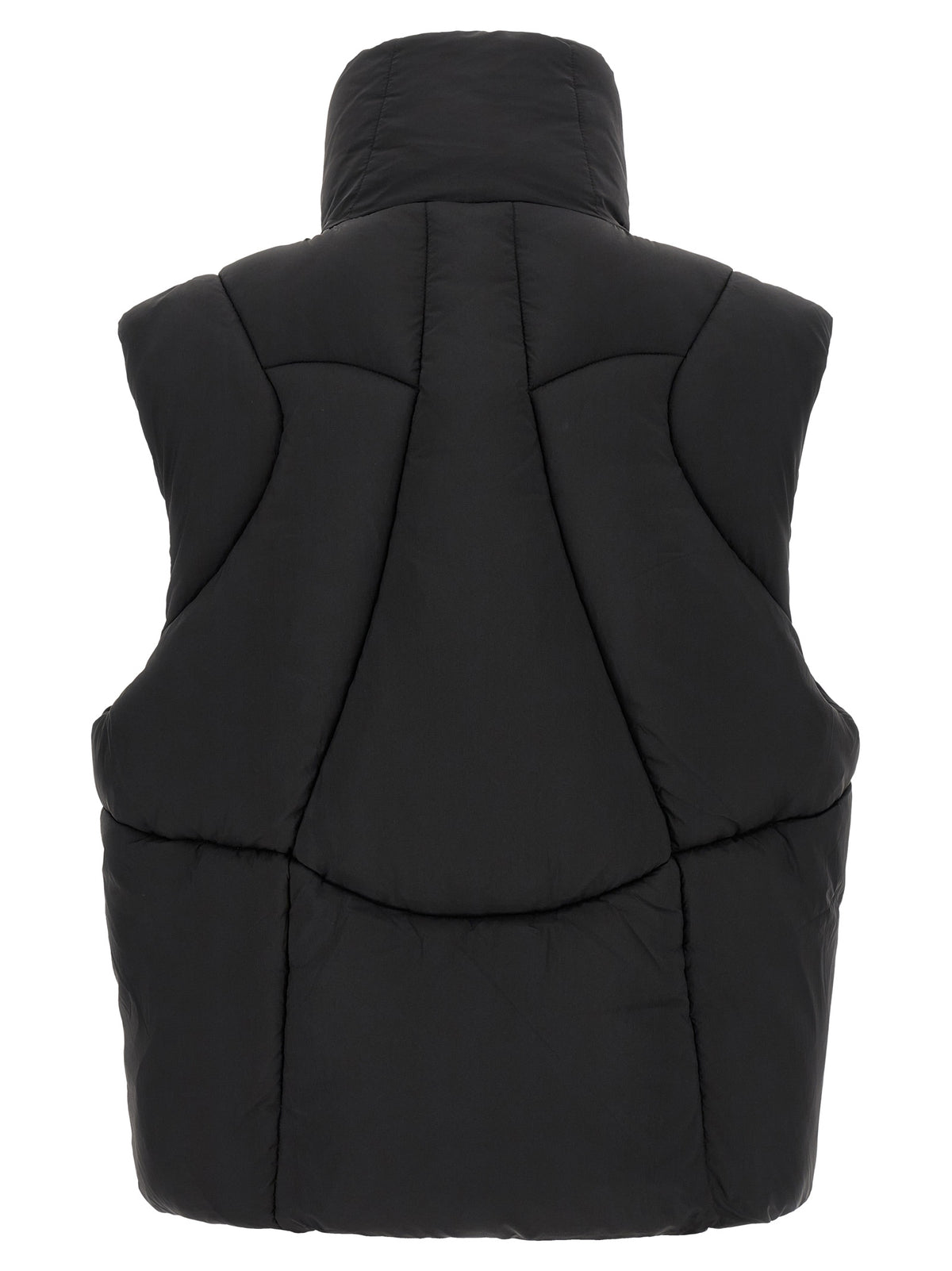 Black Nylon Sleeveless Jacket