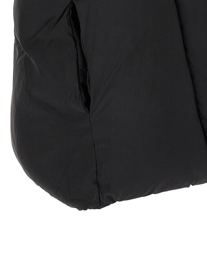 Black Nylon Sleeveless Jacket