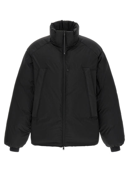 Black Recycled Polyamide Full-Length Jacket