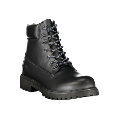 Black Leather Mens Sneaker