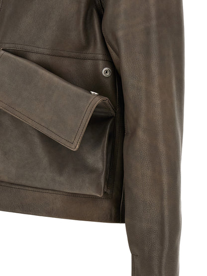 Brown Calfskin Leather Jacket