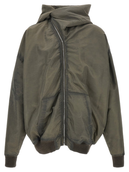 Gray Nylon Shell Jacket