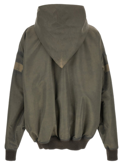Gray Nylon Shell Jacket