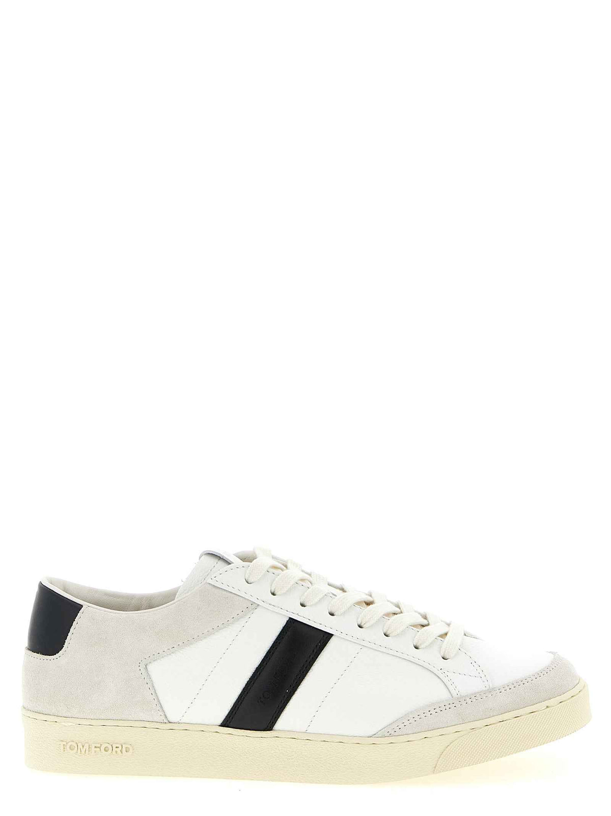 Bicolor Leather Low Top Sneakers