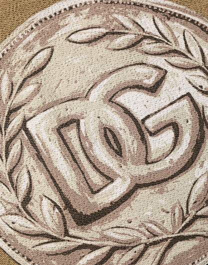 Brown Embossed Logo Hooded Sweatshirt Sweater