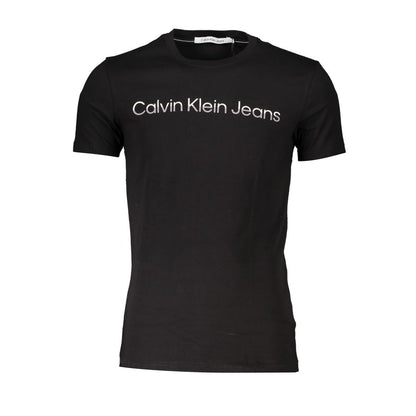 Black Cotton Mens Tshirt