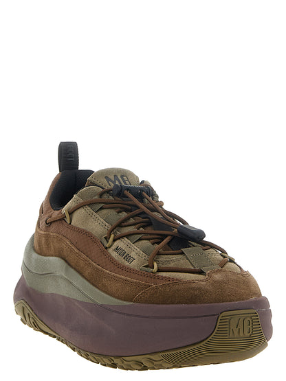 Brown Cowhide Athletic Sneakers