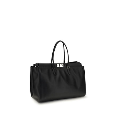 Black Calf Leather Bos Taurus Handbag
